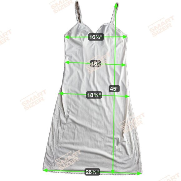 Vanity Fair Vtg White Full Slip Dress 36 Nylon‎ Babydoll Empire Waist Coquette - Picture 2 of 6
